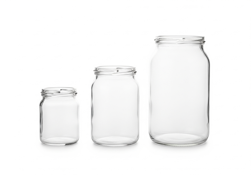 Straight Wall Glass Jars